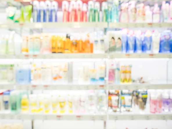 products on a shelf